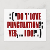 Funny Punctuation Proading Postkarte (Vorderseite)