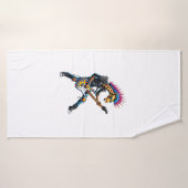 Funny Punk Giraffe, Rock'n Roll Goth Giraffe, Guit Badehandtuch (Badehandtuch)