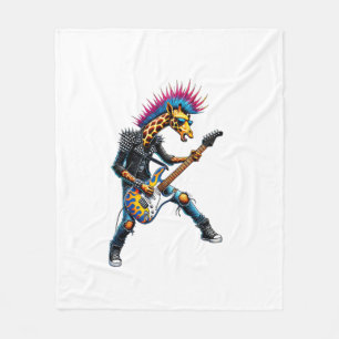 Funny Punk Giraffe, Rock'n Roll Goth Giraffe, Guit Fleecedecke