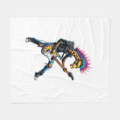 Funny Punk Giraffe, Rock'n Roll Goth Giraffe, Guit Fleecedecke (Vorderseite (Horizontal))
