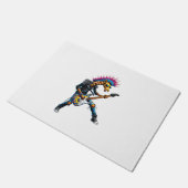 Funny Punk Giraffe, Rock'n Roll Goth Giraffe, Guit Fußmatte (Schrägansicht)