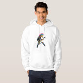 Funny Punk Giraffe, Rock'n Roll Goth Giraffe, Guit Hoodie (Vorne ganz)