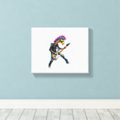 Funny Punk Giraffe, Rock'n Roll Goth Giraffe, Guit Leinwanddruck (Insitu (Holzboden))