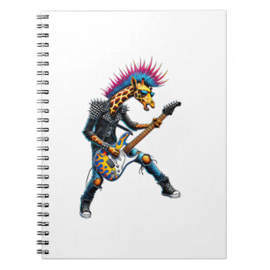 Funny Punk Giraffe, Rock'n Roll Goth Giraffe, Guit Notizblock