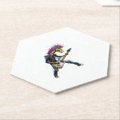 Funny Punk Giraffe, Rock'n Roll Goth Giraffe, Guit Untersetzer (angewinkelt)