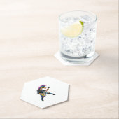 Funny Punk Giraffe, Rock'n Roll Goth Giraffe, Guit Untersetzer (Vor Ort)