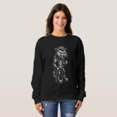 Funny Punk Rock Cat Rock und Roll Cat Sweatshirt (Vorne ganz)