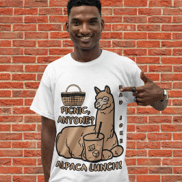 "Funny Puns" Albern - Alpaca Lunch! Picnic T - Shi T-Shirt