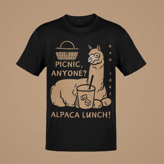 "Funny Puns" Albern - Alpaca Lunch! Picnic T - Shi T-Shirt