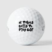 Funny Puns Golf Balls - Custom It Takes Balls Golfball (Vorderseite)