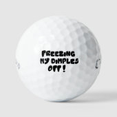 Funny Puns Golf Balls - Freezing My Dimples Off Golfball (Vorderseite)