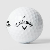 Funny Puns Golf Balls - Freezing My Dimples Off Golfball (Logo)