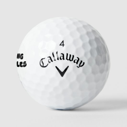 Funny Puns Golf Balls - Freezing My Dimples Off Golfball (Logo)