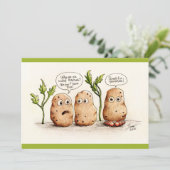 Funny Puppe Kartoffeln Flat Card (Stehend Vorderseite)