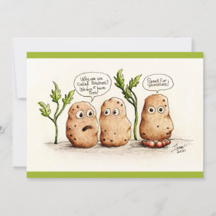 Funny Puppe Kartoffeln Flat Card