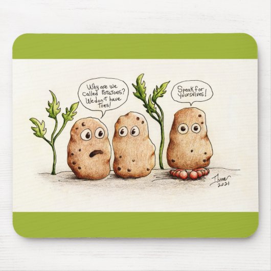 Funny Puppe Kartoffeln Mousepad (Vorne)