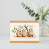 Funny Puppe Kartoffeln Postkarte (Stehend Vorderseite)