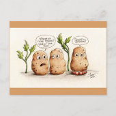 Funny Puppe Kartoffeln Postkarte (Vorderseite)