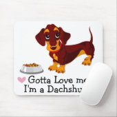 Funny Puppy Cartoon Dog Lover GiftCute Dackel Mousepad (Mit Mouse)