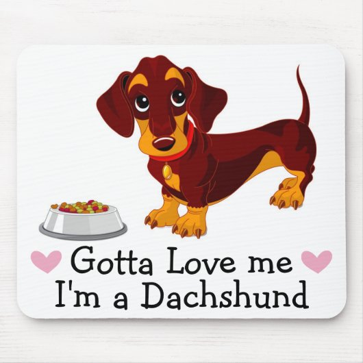 Funny Puppy Cartoon Dog Lover GiftCute Dackel Mousepad (Vorne)