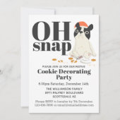 Funny Puppy Cookie Dekorieren Party Einladung (Vorderseite)