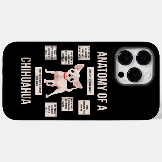 Funny Puppy Geschenkanatomie einer Chihuahua Case-Mate iPhone Hülle (Rückseite (Horizontal))