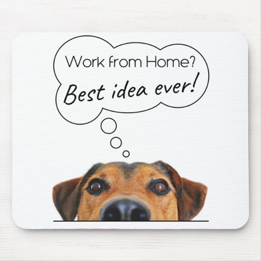 Funny Puppy Hunde Humor: Arbeit von Zuhause? Beste Mousepad (Vorne)