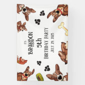 Funny Puppy Kindergeburtstag Banner (Vertikal)