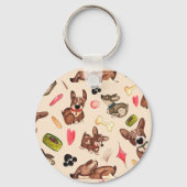 Funny Puppy Kindergeburtstag Schlüsselanhänger (Rückseite)