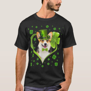 Funny Puppy Kleeblatt Corgi Dog St  T-Shirt