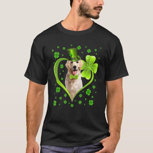 Funny Puppy Kleeblatt Labrador Dog St Patrick's Da T-Shirt (Vorderseite)