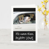 Funny Puppy Liebe für Husband mit Corgi Couple Karte (Gelbe Blume)