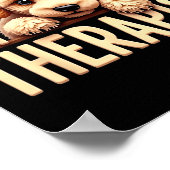 Funny Puppy My Therast Odle Dog  Poster (Ecke)