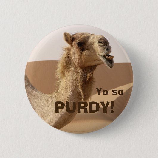 Funny Purdy Camel Foto Button (Vorderseite)