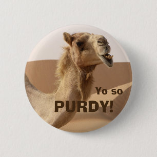 Funny Purdy Camel Foto Button