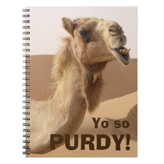 Funny Purdy Camel Foto Notizblock (Vorderseite)