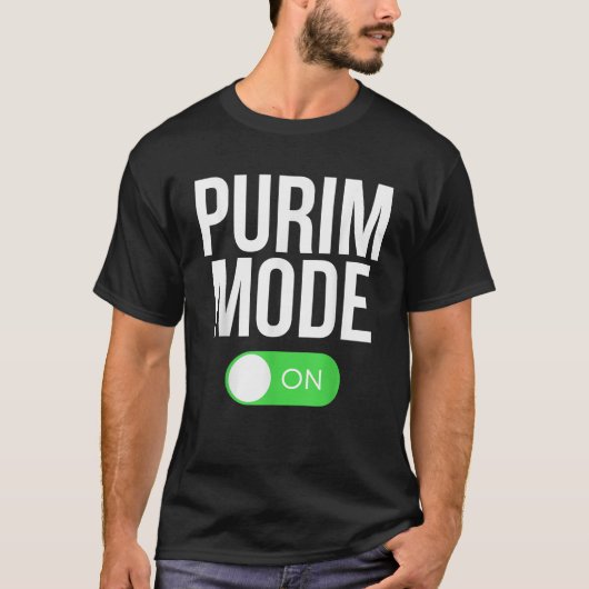 Funny Purim Mode On Purim Festival Costume T-Shirt (Vorderseite)