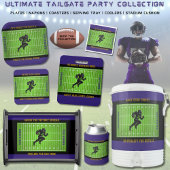 Funny Purple Football Game Day Coasters Rechteckiger Pappuntersetzer