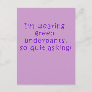 Funny Purple St. Patrick's Day T-Shirt Postkarte