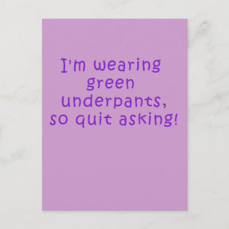 Funny Purple St. Patrick's Day T-Shirt Postkarte