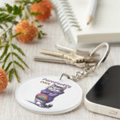 Funny Purrally Cool" Katze Schlüsselanhänger (Vorderseite rechts)