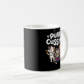 Funny Purrer Cussion Kitty Cat Schlagzeug Player M Kaffeetasse (VorderseiteRechts)
