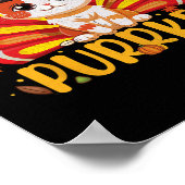 Funny Purrkey Turkey Cat Kitten Erntedank Poster (Ecke)