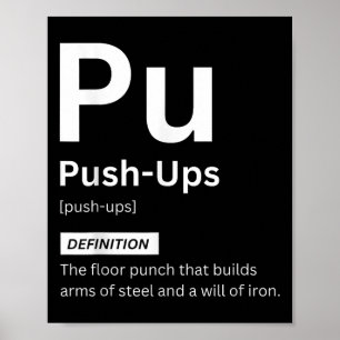 Funny Push-ups Definition Gym Fitness Motivation Poster