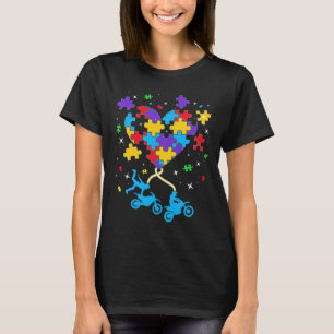 Funny Puzzle Herz Motocross Autismus Bewusstsein M T-Shirt