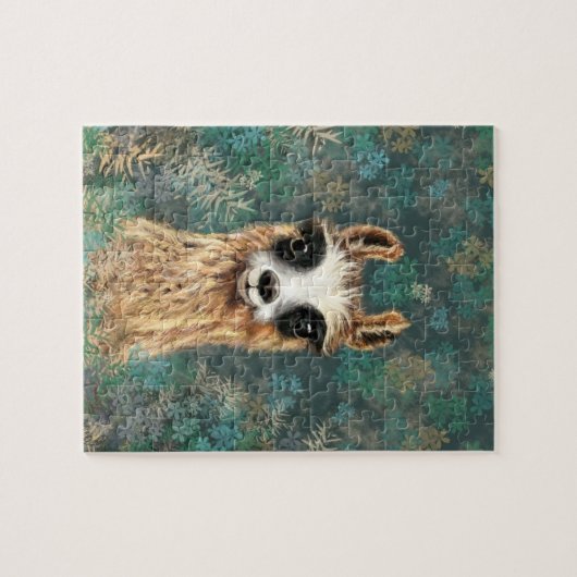 Funny Puzzle mit Baby Llama - Hallo (Horizontal)