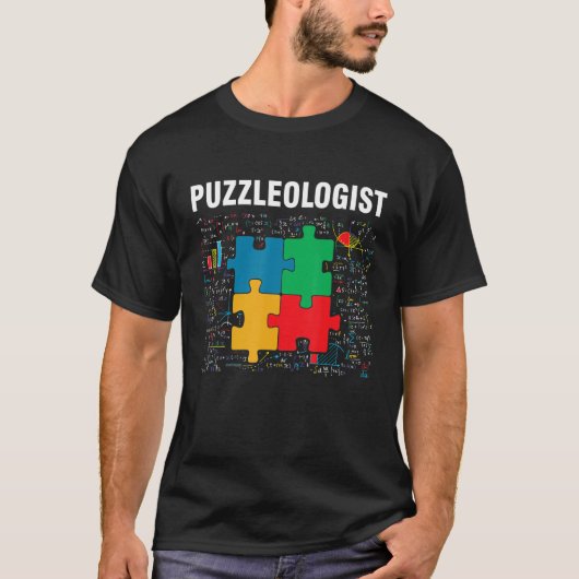 Funny Puzzleologin Jigsaw Puzzles Math Lover T-Shirt (Vorderseite)