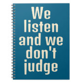 Funny qoute blue notebook notizblock (Vorderseite)