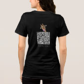 Funny QR Code T - Shirt mit spielerischer Giraffe (Rückseite)