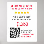 Funny QR Code Verlasse eine Review einzigartig mod Poster (Vorne)
